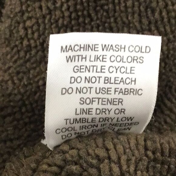 Guide Series Olive Brown 1/2 Snap Hooded Knit Fleece Pullover - Picture 16 of 16